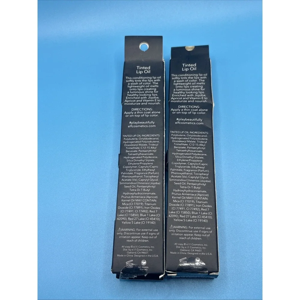 E.L.F. Cosmetics Tinted Lip Oil Berry Kiss New 2 Pack New In Box